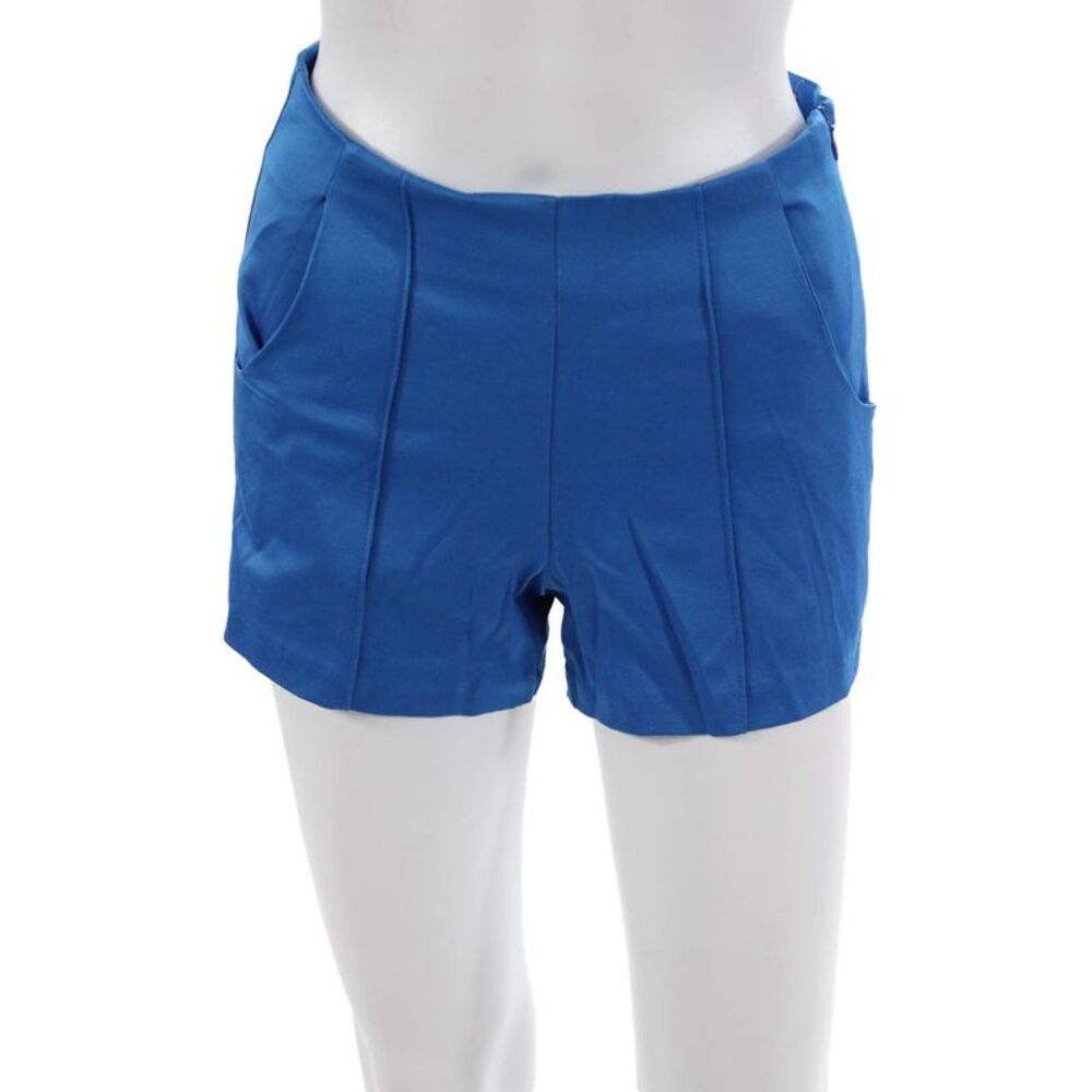 Silvian Heach Unisex Blue Beach Zip Shorts Polyester Cotton Elastane Size 40